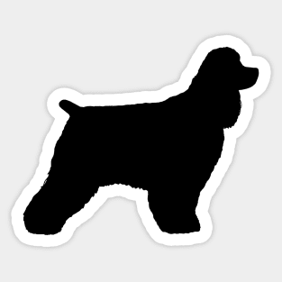 Black Cocker Spaniel Silhouette Sticker